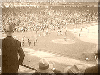 photo of an early-day baseball game