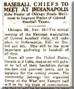 old newspaper article about Baseball Chiefs to Meet at Indianapolis