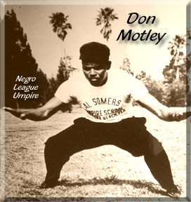 old photo of Don Motley, Negro League baseball umpire