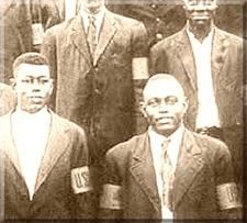 photo of young African American men with USA armbands